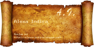 Alexa Indira névjegykártya